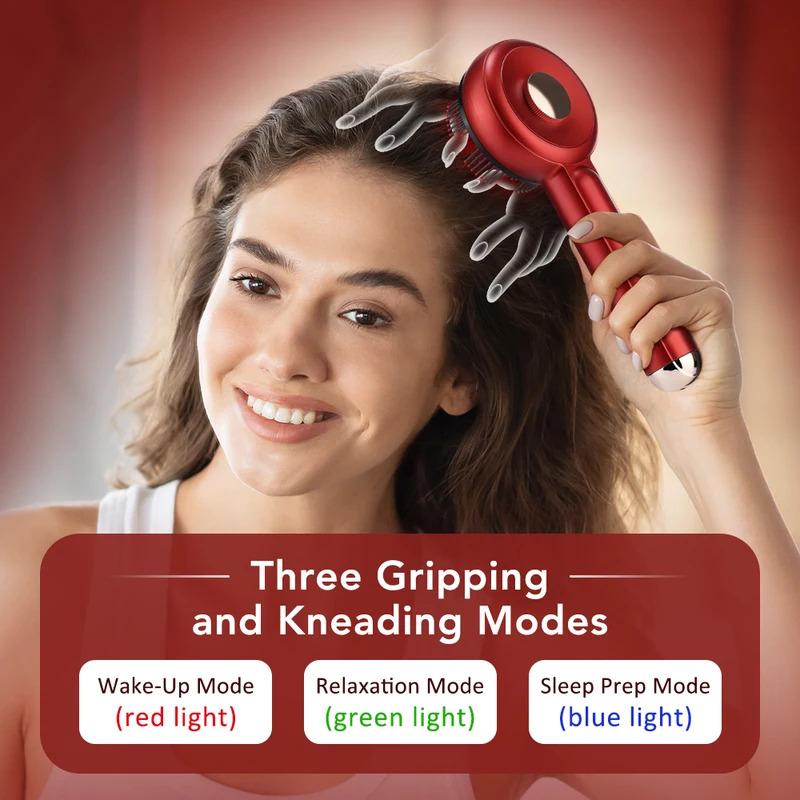 LED Light Electric Liquid Guide Scalp Massage Comb